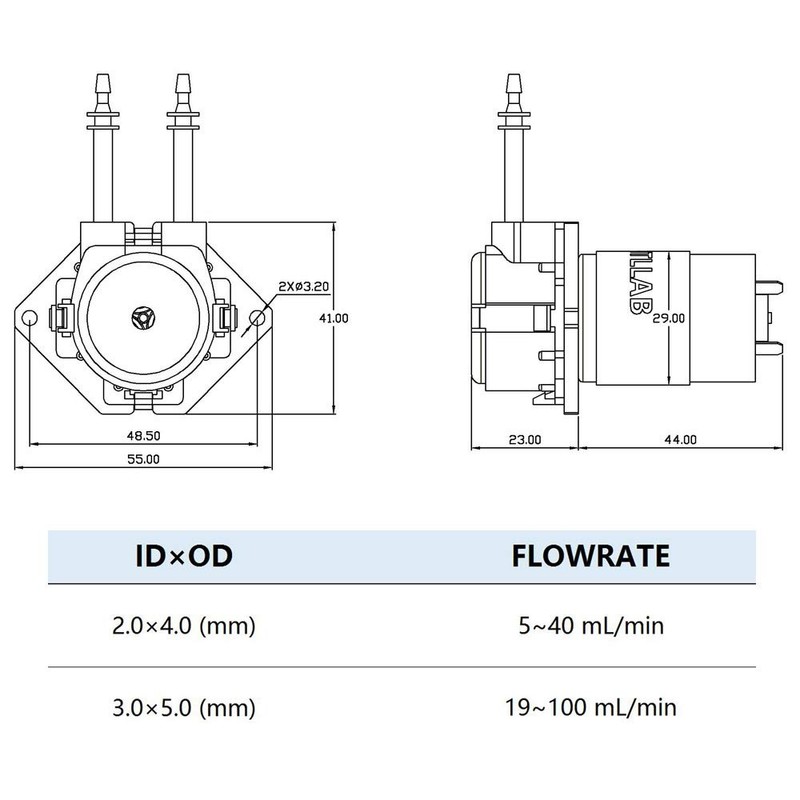 INTLLAB 4pcs/Pack 12V DC DIY Peristaltic Liquid Pump Dosing Pump