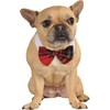 Rubies Red Plaid Pet Christmas Bowtie