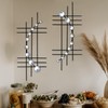 ZEXUIRU 2 Set Bling Metal Wall Art Jeweled crystal Hang