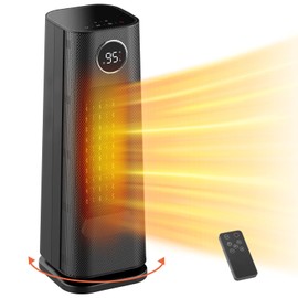 Instern Space Heater for Indoor Use, 1500W Fast Heating Ceramic Heater with Thermostat, Quiet Portable Electric Desk Heater with 24H Timer, LED Display, Safty for Office Bedroom, 16 inch
