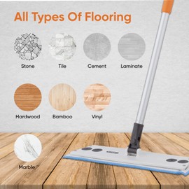 Superio Microfiber Mop Replacement Head, 16 inch Damp Mop Pad Refill for Miracle Mop Dusting and Spray Mop, attaches to Velcro mop(3 Pack)