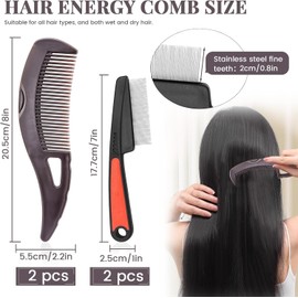 Steel Fine Tooth Comb Dandruff Comb, 4Pcs Stainless Steel Fine Tooth Dandruff Remover Combs,Dandruff Comb Hollow Tooth Dandruff Comb,Hollow Tooth Dandruff Comb Scalp Sweep Comb Dandruff Removal Comb