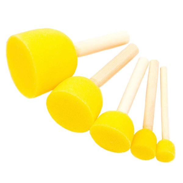 5 PCs Foam Stencil Stippling Brush // Sponge Stippler //