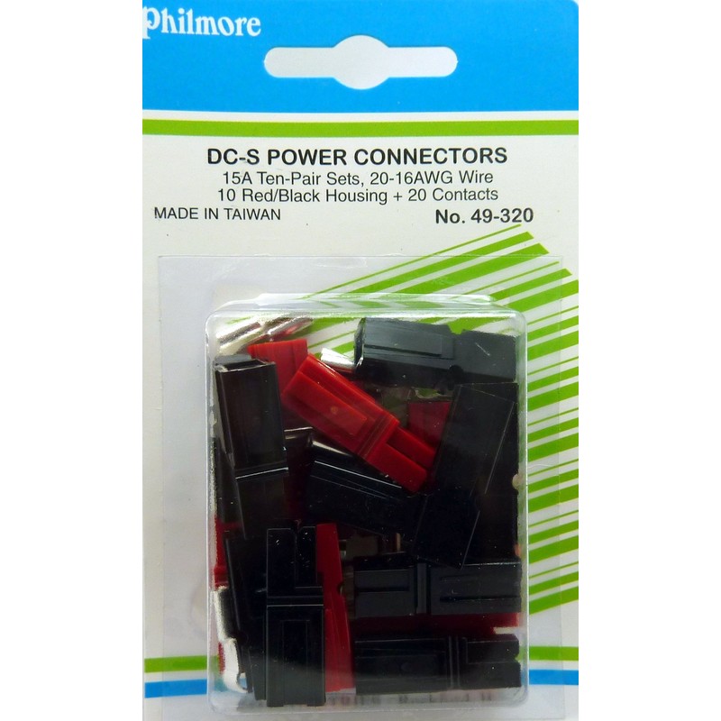 Philmore 10 Pair DC 15A Quick Disconnect Power Connectors for