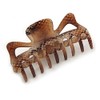 Avalaya Large Snake Print Shiny Acrylic Hair Claw/Clamp (Brown/Beige) -