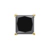 0.22-0.31 Cts AA Princess Black Diamond Men's Single Stud Earring