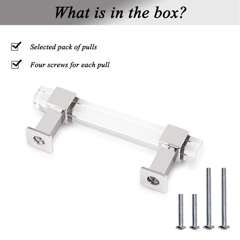 knobelite 5 Pack Adjustable Kitchen Cabinet Handles, 3 Inch Hole