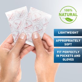 THE HEAT COMPANY Handwarmers - 10 Pairs - EXTRA WARM - Hand Heat Pads - 12 Hours Warm Hands - Instant Heat - Air Activated - Purely Natural