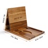 3HQ Wooden Book Stand for Reading Rest, Acacia Triangle Book