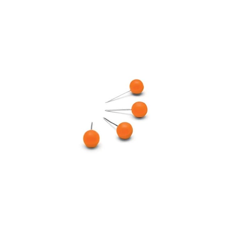 Nobo 1905329 Nobo Notice Board Push Pins - Orange