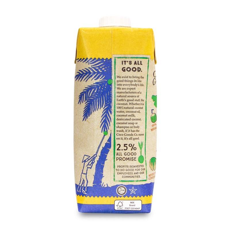CocoGoods Co Single-Origin Natural Coconut Water with Fresh Pineapple Juice