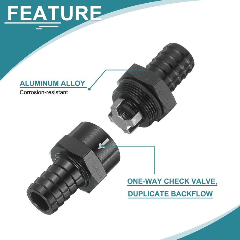 sourcing map 14mm (9/16") Fuel Check Valve, Non-Return One Way