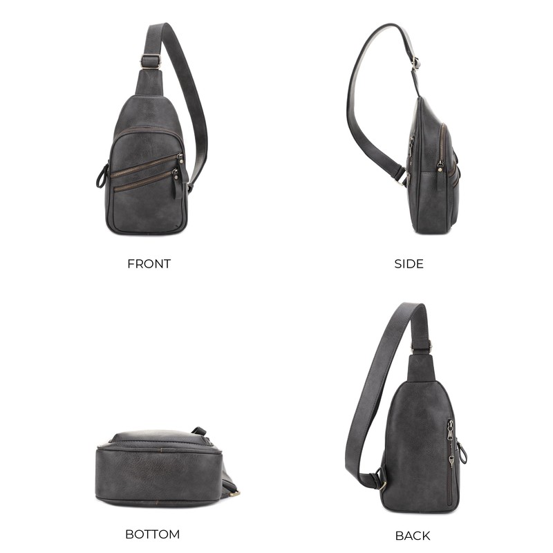JESSIE & JAMES Jeannie Unisex Multi-Pocket Concealed Carry Sling Bag