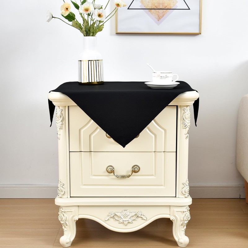 Nacuci Small Square Tablecloth 24x24 Inch Washable Polyester Side Table