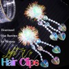 EASEDAILY Light Up Hair Clips LED Hair Barrettes Rave Heart