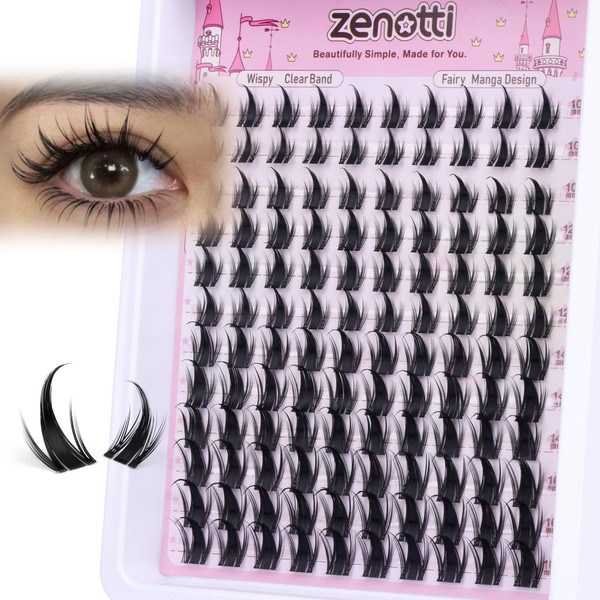 Manga Lash Clusters with Spikes Anime Lashes Cluster Natural Cluster