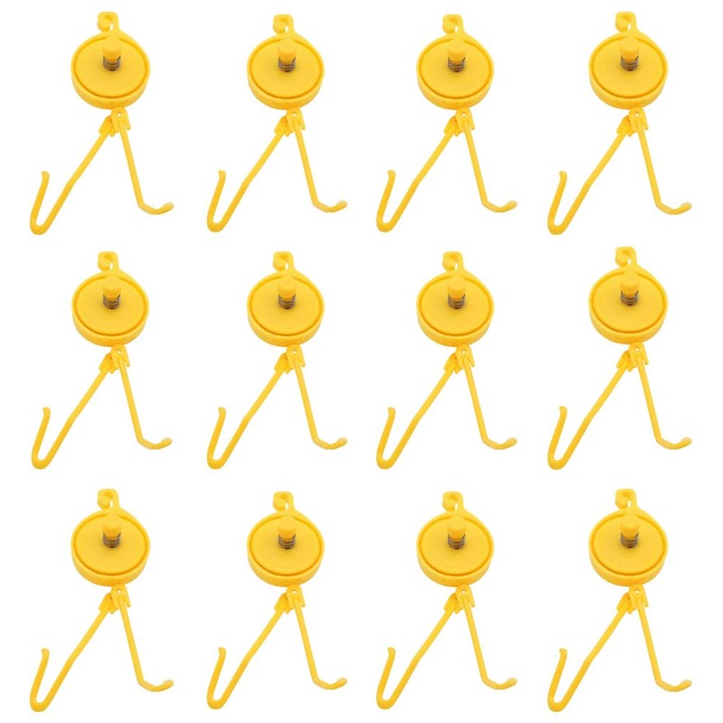 Plant Yoyo Hanger with Double Clip Hooks Pack of 12,