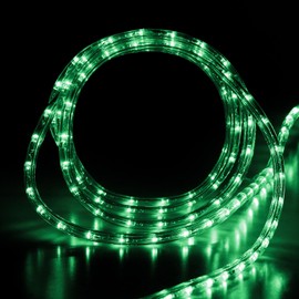 Buyagn Green LED Rope Light, 20Ft LED Strip Lights Outdoor Waterproof Decorative Lighting for Indoor/Outdoor Decorations, Deck, Patio, Party and Bedroom Decorations