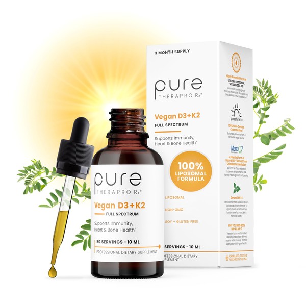 Pure Therapro Rx Vegan D3 + K2 Organic 100% Liposomal