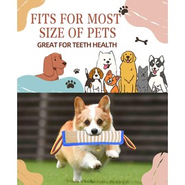 Clysoru Dog Tug Toy Dog Tough Jute Bite Pillow Lasting Training Equipment Two Flag Handles Puppy to Large Dogs Interactive Toy war Toys for Aggressive chewers