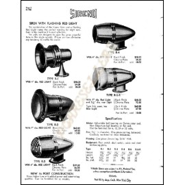 Sireno Fire Truck Siren VTG Brochure Ad Reproduction Print 8.5x11"