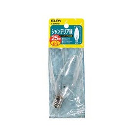 Elpa G-65NH(C) Chandelier Bulb, Stylish, E17, Power Consumption, 25W, Clear