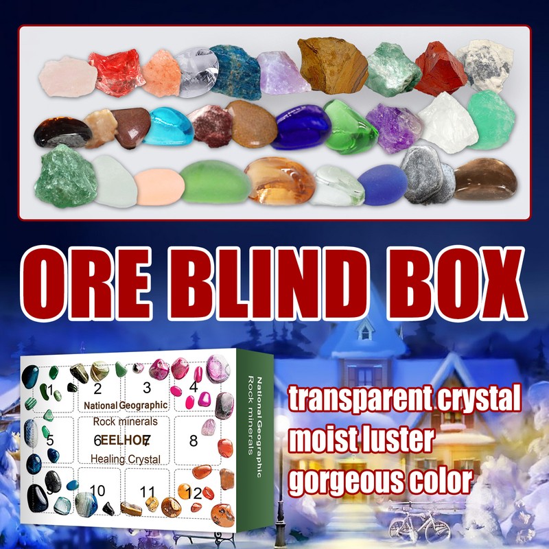 Healing Stones Advent Calendar 24 Grids Improve Creativity Christmas Advent