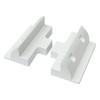 Set of 2 heavy duty white plastic side mounting brackets