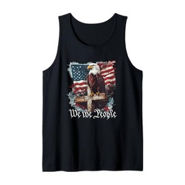 American Flag Patriotic Founding Fathers We The People USA Tank Top