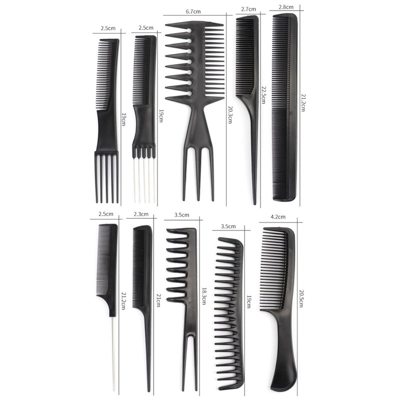 Mesh Comb, Treatment Comb, Set of 10, Pomade Comb, Rough,