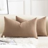 MANDIOO Pack of 2 Chenille Throw Pillow Covers Elegant Design