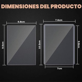 Toploaders Regulares Transparentes de 3 X 4 Pulgadas, Protectores de Tarjetas Coleccionables Ajuste Perfecto, los Juegos de Cartas Coleccionables Usan