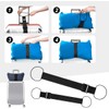 2 Pack Elastic Fastening Belt for Luggage, Nylon Backpack Luggage