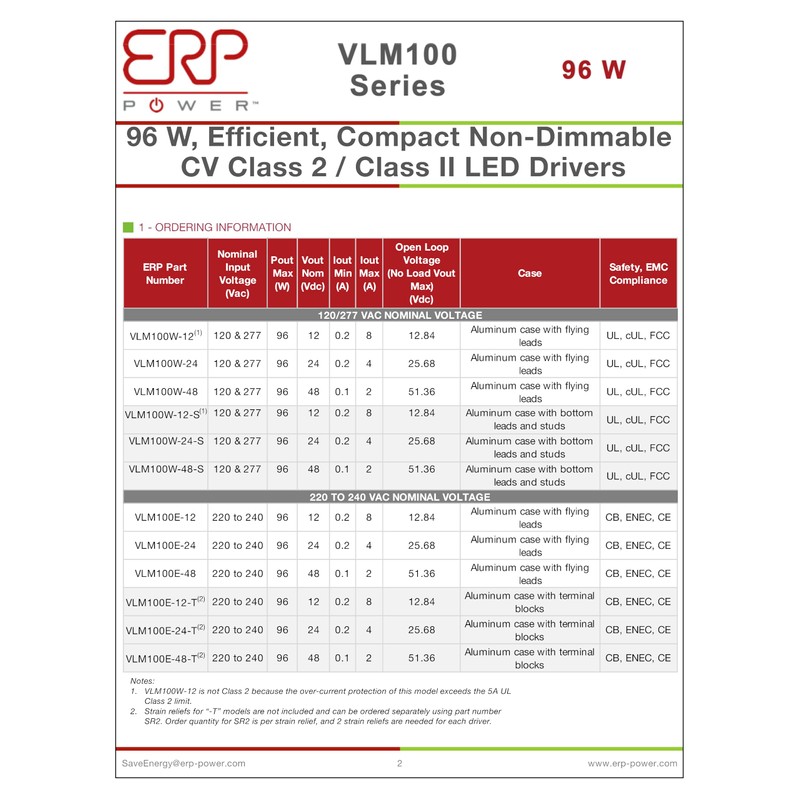 LLS ERP VLM100W-48 2A 48V Constant Voltage LED Driver LLS