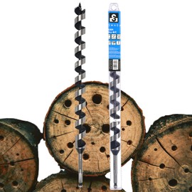 SOMADA 1-Inch x 17-Inch Auger Drill Bit for Wood, Quick Change Hex Shank 3/8-Inch One Piece, Ship Auger Long Drill Bit for Soft and Hard Wood, Plastic, Drywall and Composite Materials