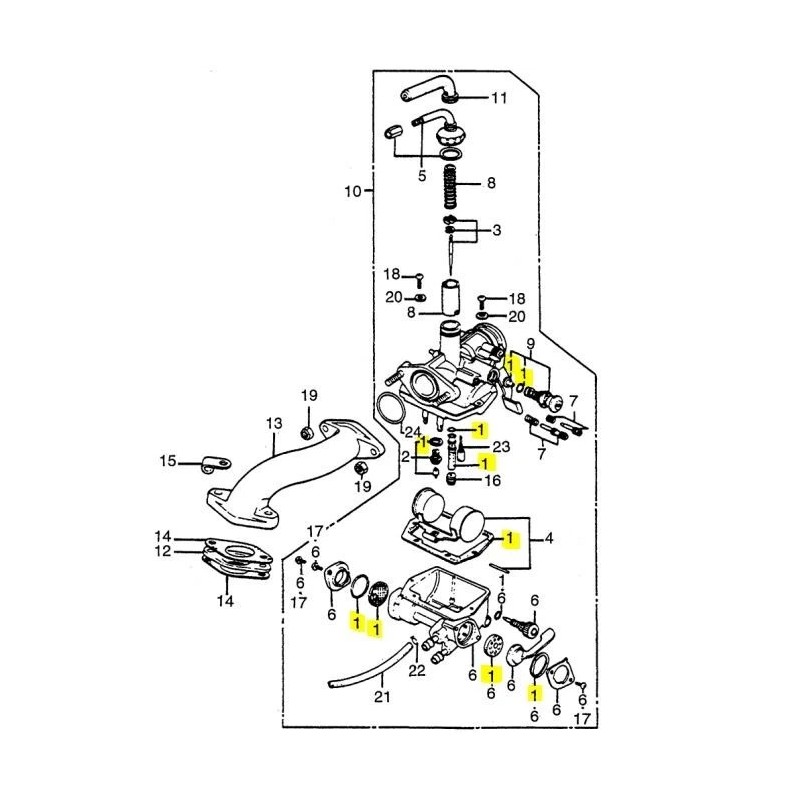 Honda ATC70 ATC 90 K Carburetor Gasket Kit CT70 90