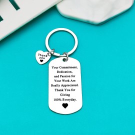 Xiahuyu Thank You Gifts Employee Appreciation Keychain Employee of the Month Gift Thank You Gifts for Coworker Employees Work Anniversary Christmas Birthday Leaving Retirement Gift