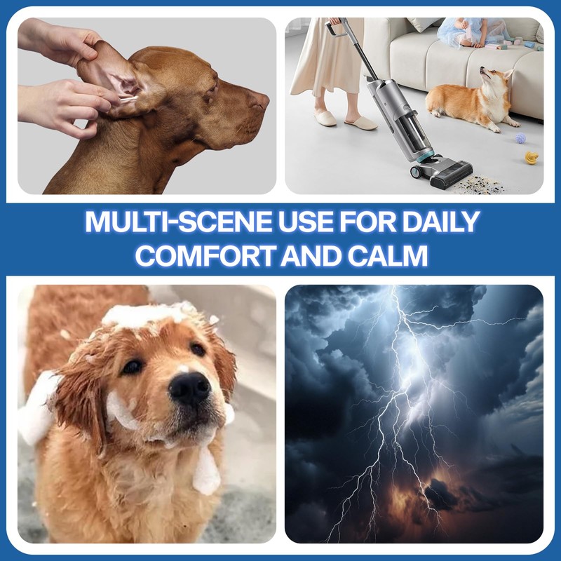 AOOLMOL Dog & Cat Calming Hoodie – Soft Double-Layer Ear