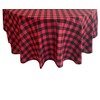 Lintex Red and Black Buffalo Holiday Cottage Check Fabric Tablecloth,