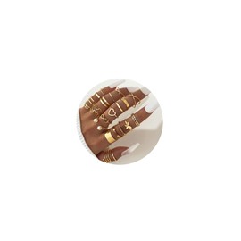 22Pcs Gold Knuckle Rings Set for Women Girls Teens Boho Stackable Joint Rings Heart Pearl Butterfly Rings Vintage Open Adjustable Rings Statement Ring Set Jewelry Gifts (A)