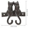 Angoily Wall Mounted Hook, Black Iron Coat Hooks, Decorative Cats