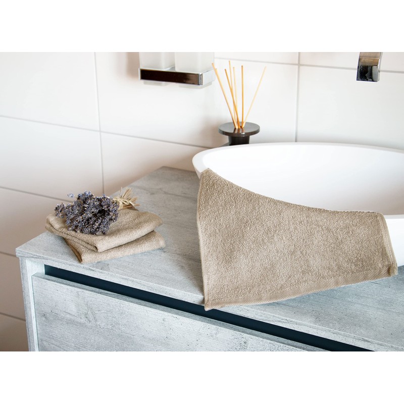 ZOLLNER Set of 10 Small Guest Towels 30 x 30