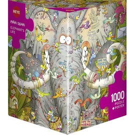 Heye HY29921 Elephant's Life Marino Degano Puzzle, Brown