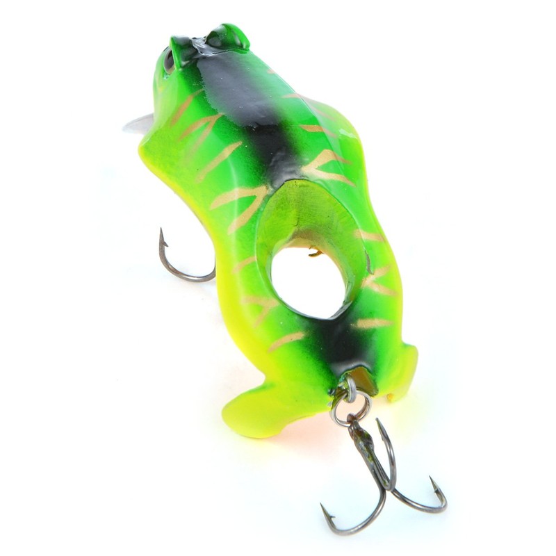 Cabo Diving Hard Plastic Frog Lure Fishing Bait, Dark Green