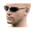 AMP Small Rimless Oval Neo Matrix Style Sunglasses Metal Super