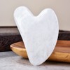 Fonture Gua Sha Tool, White Jade Facial Scraping Board Face