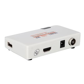 ASHATA HDMI to Coaxial RF Converter Modulator for TV, HDMI to RF Coaxial Converter Adapter Box with Remote Control, Support 480I/480P/576I/576P/720P/720I/1080I/1080P (100-240V)(EU)