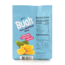 Jan's Buah Dried Fruit Chips - Experience Real Fruit, Gluten-Free, Sweet & Crunchy, Ready-to-Eat, Perfect for Anytime Snacking (Pack of 6, Jackfruit)