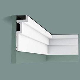 Orac Decor C396 | High Density Polyurethane Crown Moulding | Primed White | 7-1/2in Face x 78in Long