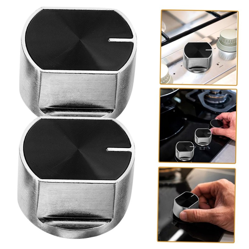 DOITOOL Stove Knobs Replacements 8pcs Set Round Ignition Handles Easy